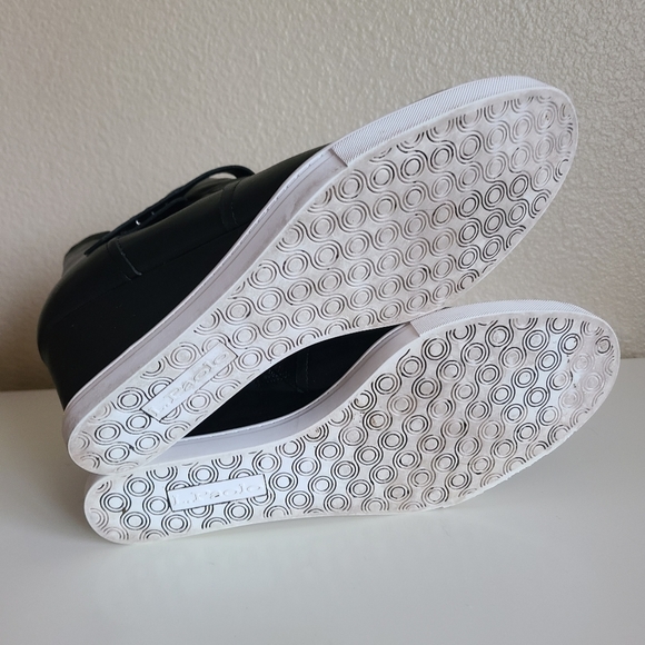linea paolo freshton wedge high top sneaker booties leather black size 11 - Picture 6 of 7